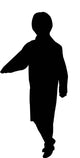 Young Boy Standing Silhouette Wall Decal
