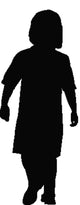 Young Girl Standing Silhouette Wall Decal