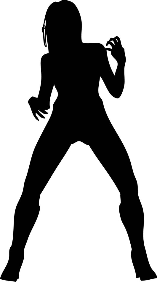 Woman Attractive Air Guitar Wall Decal