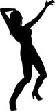 Woman Attractive Dancing 3 Wall Decal