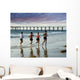 a run to the pier Wall Mural
