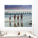 a run to the pier Wall Mural