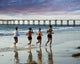 a run to the pier Wall Mural