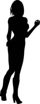 Woman Attractive Heels Standing1 Wall Decal