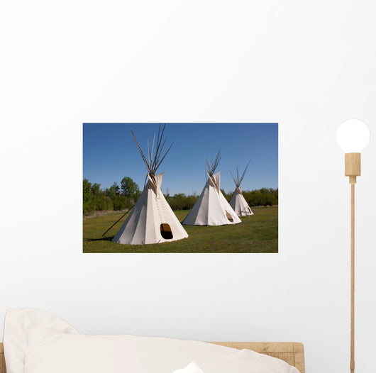 Indian Teepees Wall Mural