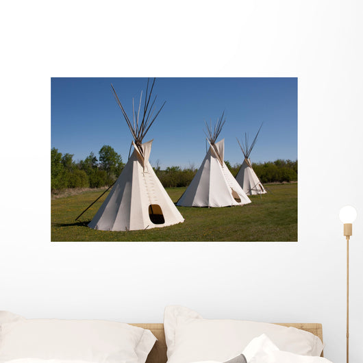 Indian Teepees Wall Mural