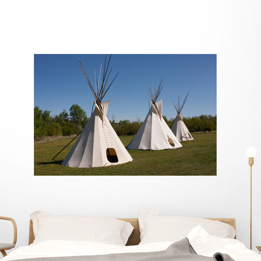 Indian Teepees Wall Mural