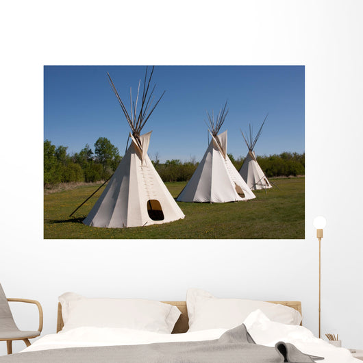 Indian Teepees Wall Mural