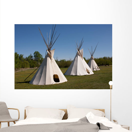 Indian Teepees Wall Mural