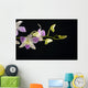 Tropical orchid on black Wall Mural
