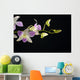 Tropical orchid on black Wall Mural