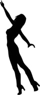 Woman Dancing 6 Silhouette Wall Decal