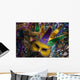 Mardi Gras Mask and Beads Wall Mural