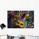 Mardi Gras Mask and Beads Wall Mural