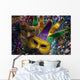 Mardi Gras Mask and Beads Wall Mural