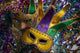 Mardi Gras Mask and Beads Wall Mural