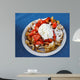 Funnel Cake With Strawberrys Wall Mural