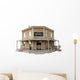 Western Town Saloon White Wall Decal