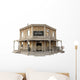 Western Town Saloon White Wall Decal