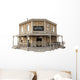 Western Town Saloon White Wall Decal