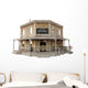 Western Town Saloon White Wall Decal