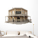 Western Town Saloon White Wall Decal