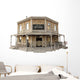 Western Town Saloon White Wall Decal
