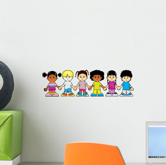 Children of the world holding hands Wall Decal