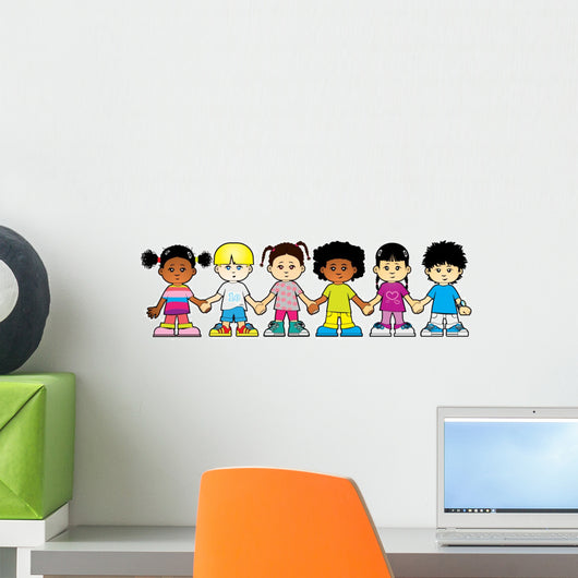 Children of the world holding hands Wall Decal