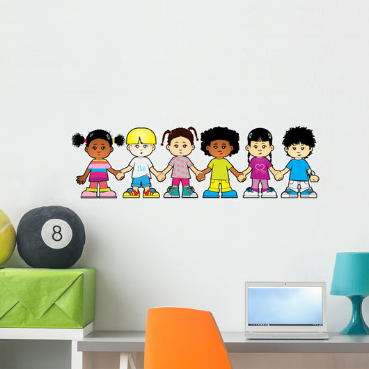Children of the world holding hands Wall Decal