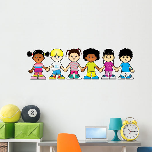 Children of the world holding hands Wall Decal