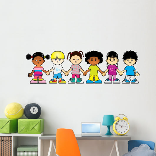 Children of the world holding hands Wall Decal