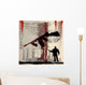Tommy Gun Grunge Wall Mural