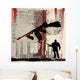 Tommy Gun Grunge Wall Mural