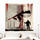 Tommy Gun Grunge Wall Mural