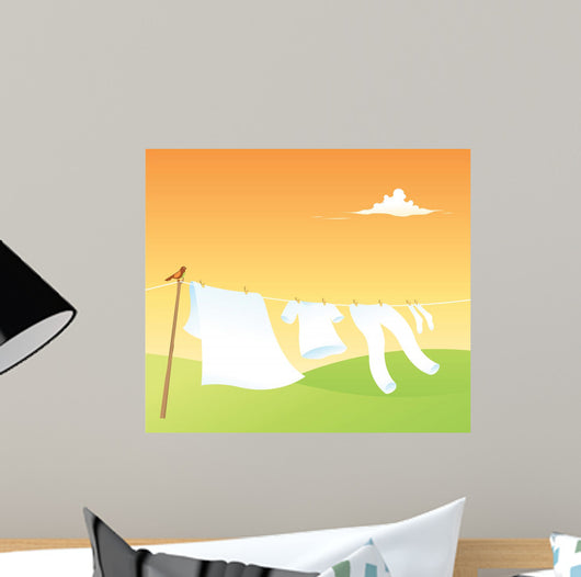 Clothesline Wall Mural