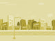 Cartoon city background Wall Mural