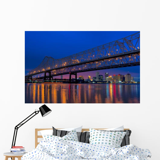 Mississippi River Bridge over Wall Decal
