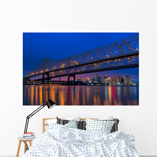 Mississippi River Bridge over Wall Decal