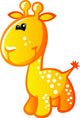 Cute Baby Yellow and Orange Cartoon Pony Wall Decal