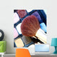 makeup display and brush after makeup was done Wall Mural