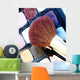 makeup display and brush after makeup was done Wall Mural