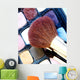 makeup display and brush after makeup was done Wall Mural
