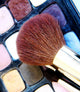 makeup display and brush after makeup was done Wall Mural