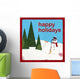 Happy Holidays - Paper Cut Snowman Wall Mural