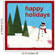 Happy Holidays - Paper Cut Snowman Wall Mural