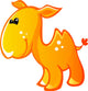 Cute Baby Yellow and Tan Cartoon Camel Wall Decal