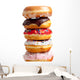 Assorted Donuts on white Wall Decal