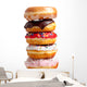 Assorted Donuts on white Wall Decal
