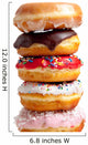 Assorted Donuts on white Wall Decal